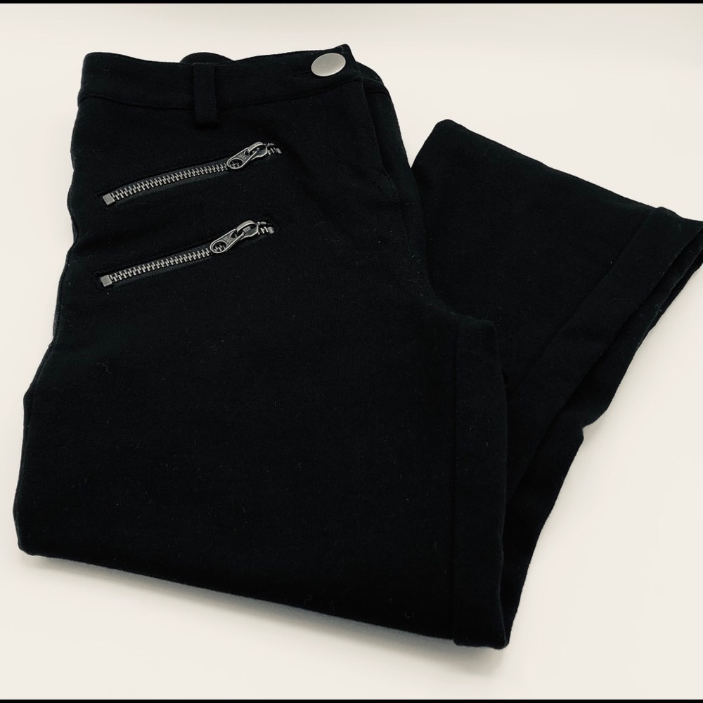 🛍INC Ponte Knit Black Pant w/zipper detailing